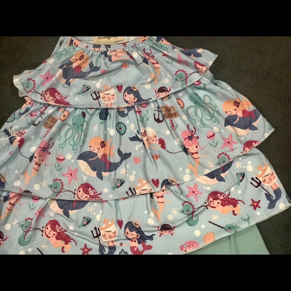 NWT Mermaid Boutique Short Set Tunic - Picture 3 of 5